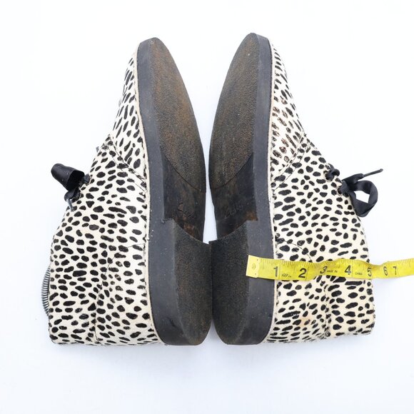 Clarks Leather Desert 2 Boots Women's Size 8.5 M Black White Calf Hair Chukka - Picture 6 of 12